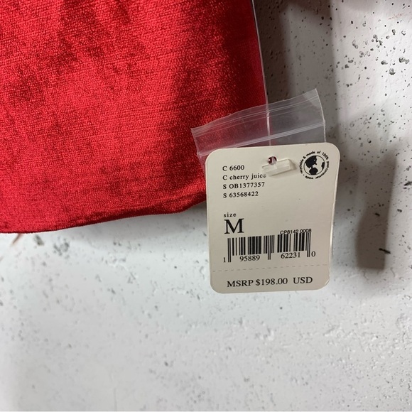 Free People Ashby Velour Celvet Red Oversize Byttin Blazer Jacket NWT Size M - Picture 10 of 10